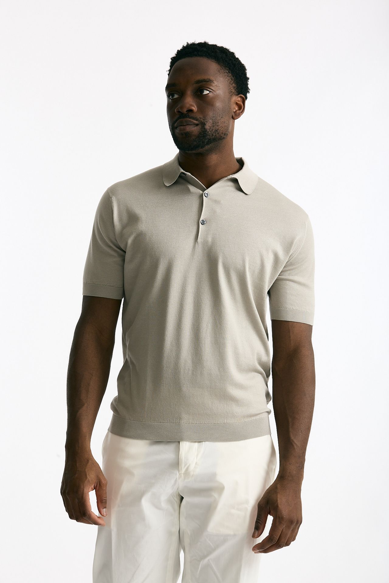 Polo ADRIAN in cotone sea island beige uomo John smedley - 2