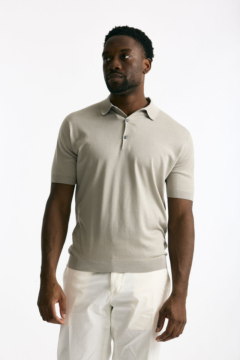 Polo ADRIAN in cotone sea island beige uomo John smedley - 2