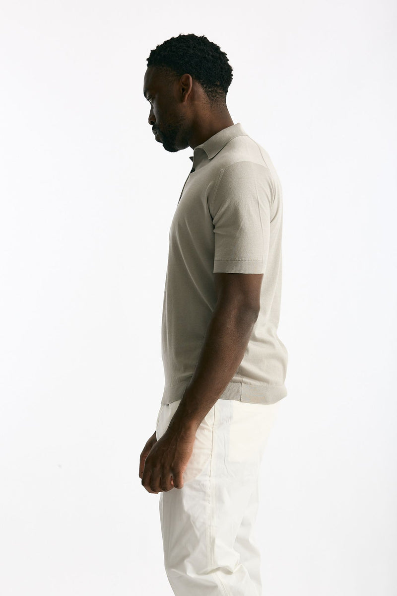 Polo ADRIAN in cotone sea island beige uomo John smedley - 3