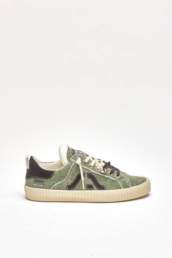 Sneakers SPRINGA WAVY in tela verde uomo Springa