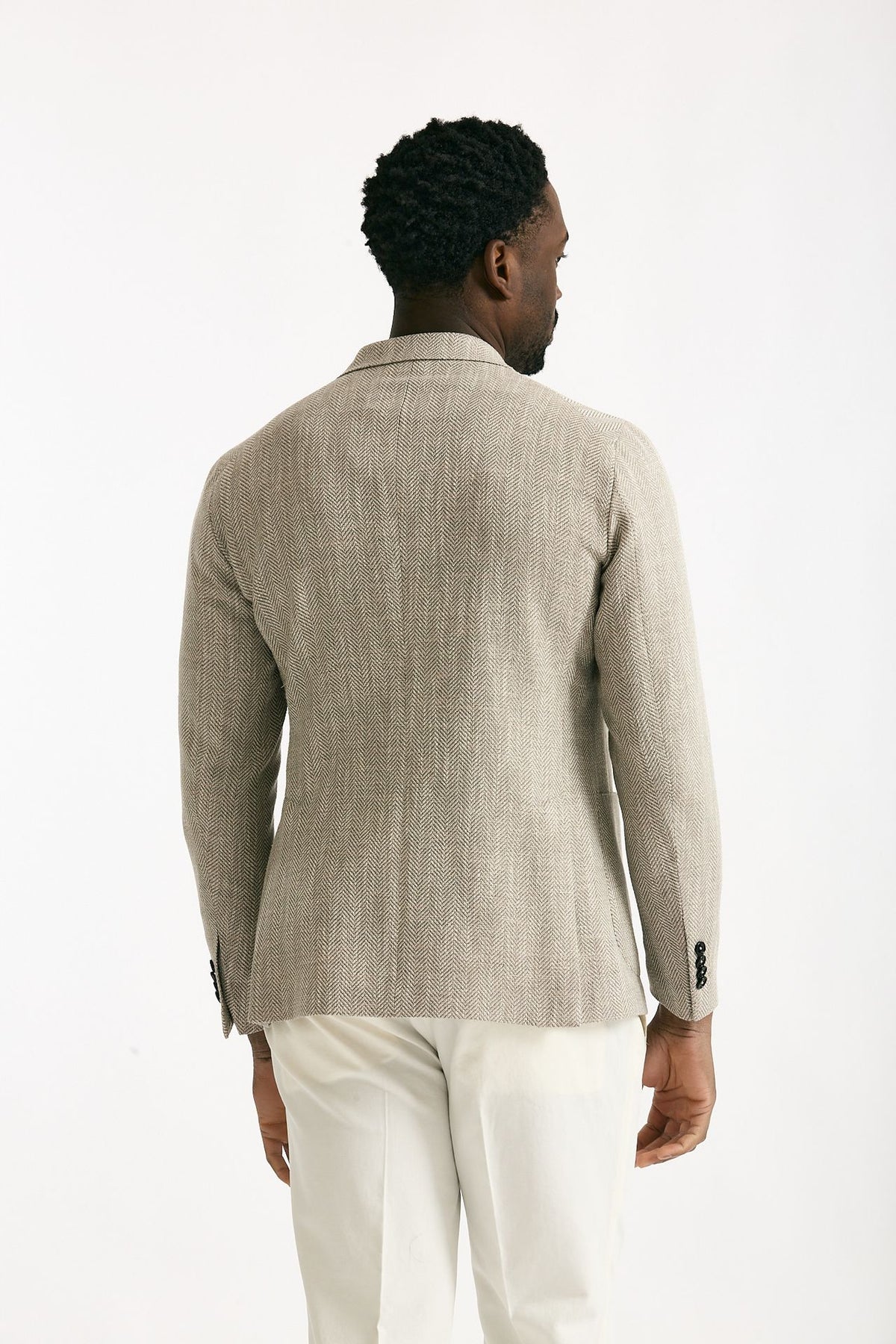 Giacca doppiopetto MONTECARLO spinato beige uomo Tagliatore - 4