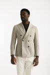 Giacca doppiopetto MONTECARLO spinato beige uomo Tagliatore - 6