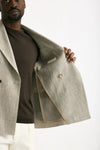 Giacca doppiopetto MONTECARLO spinato beige uomo Tagliatore - 7
