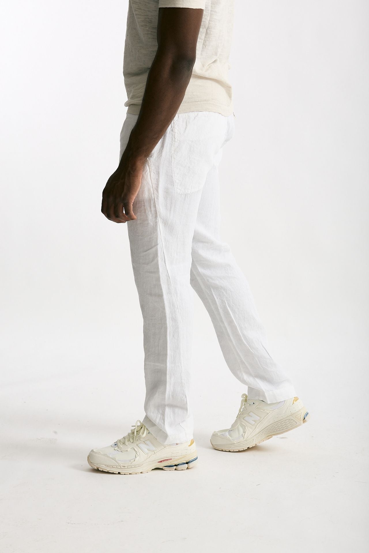 Pantalone in lino bianco uomo Transit uomo - 3