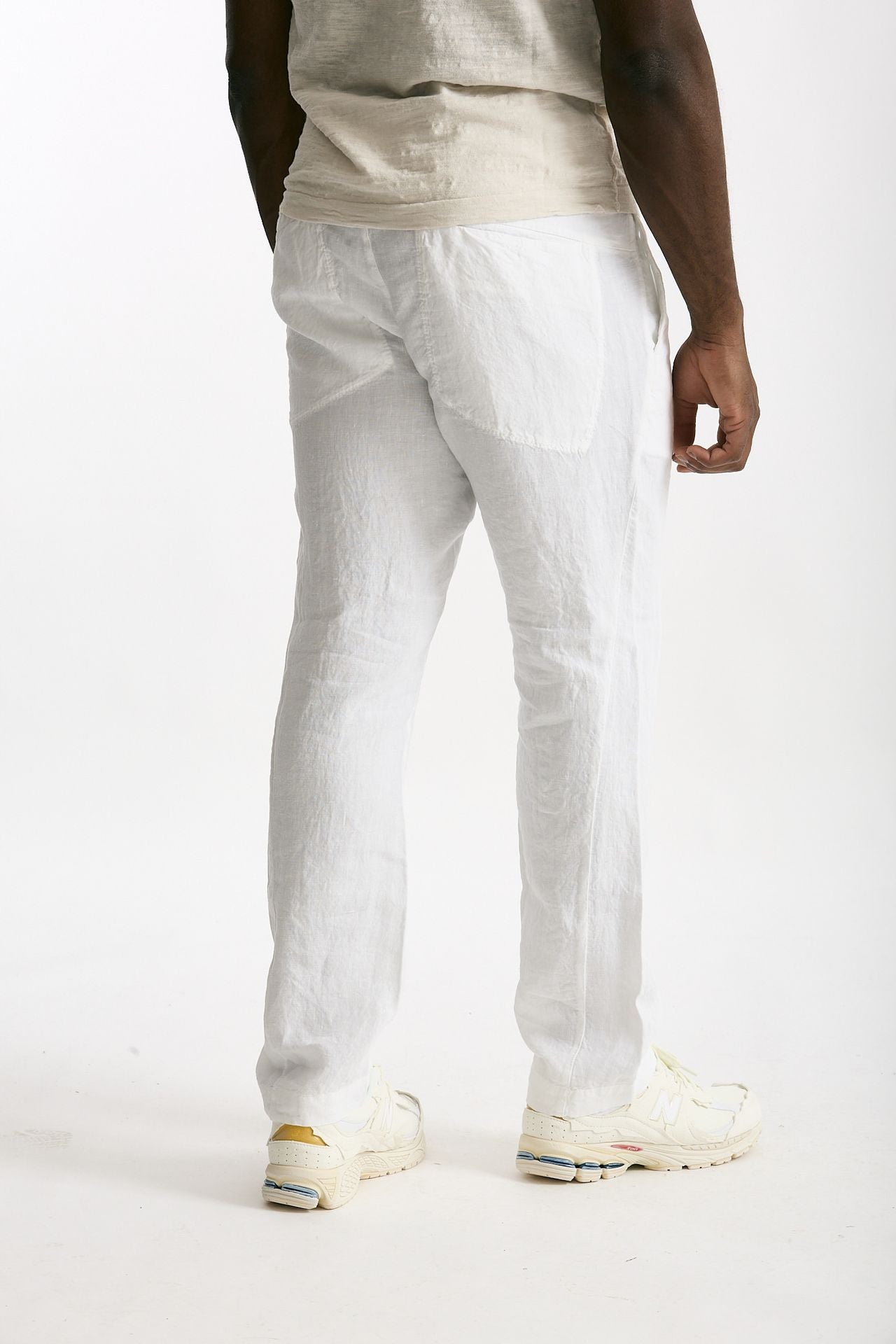 Pantalone in lino bianco uomo Transit uomo - 4