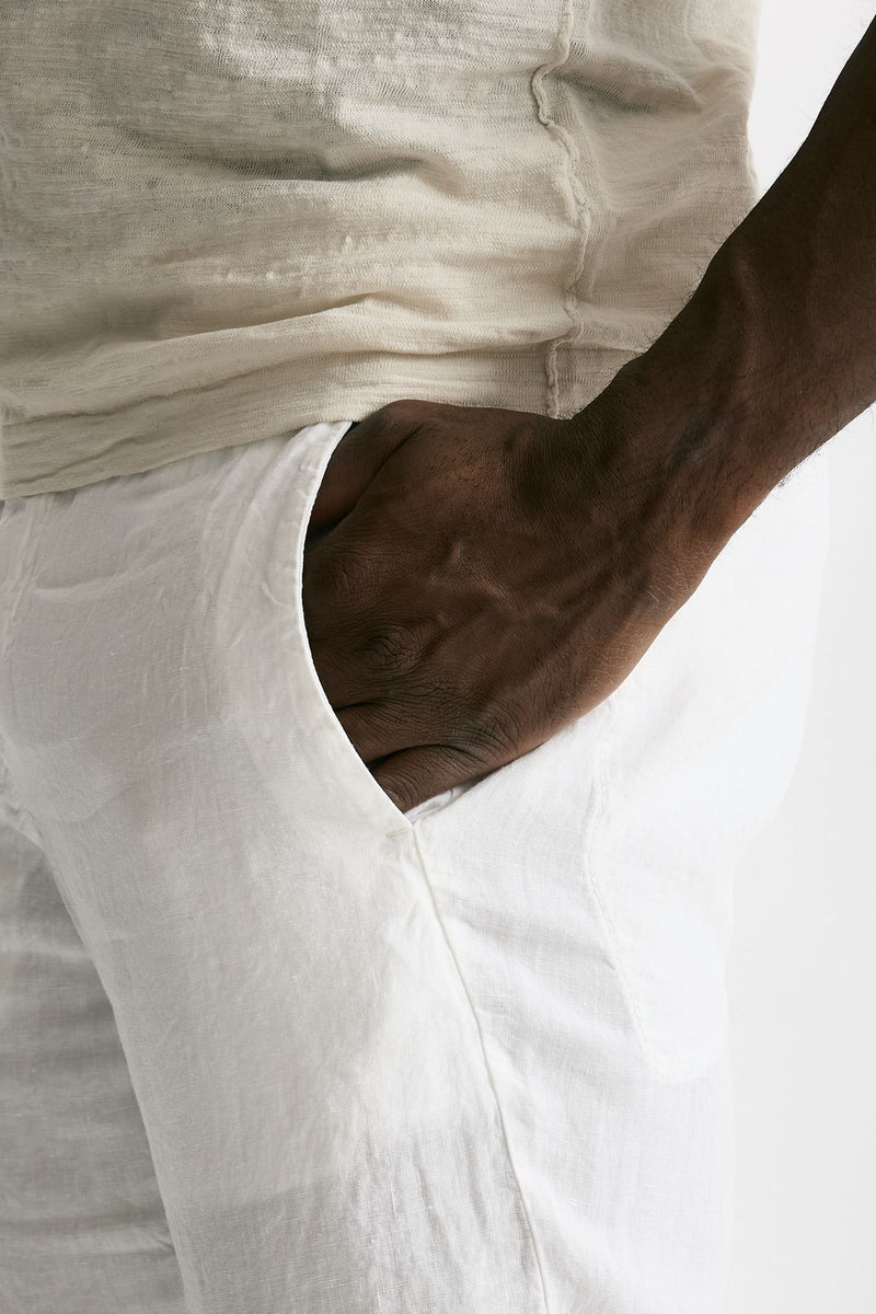 Pantalone in lino bianco uomo Transit uomo - 6