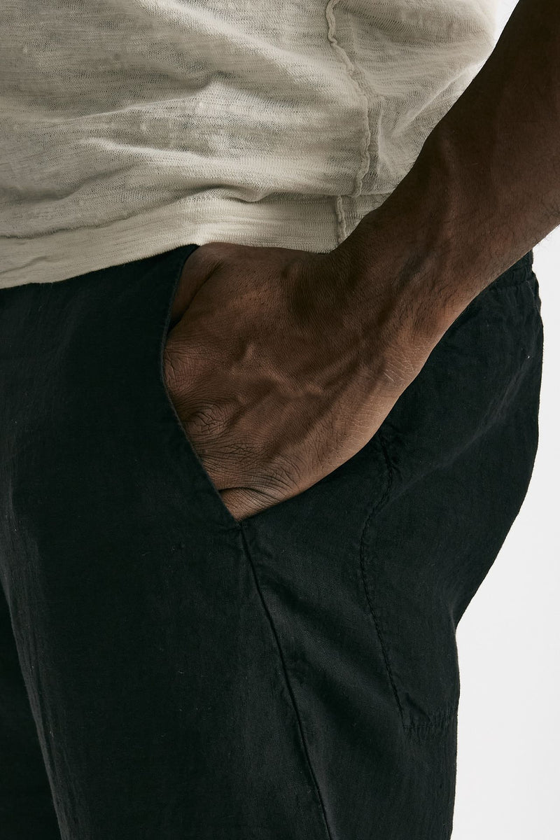 Pantalone in lino nero uomo Transit uomo - 6