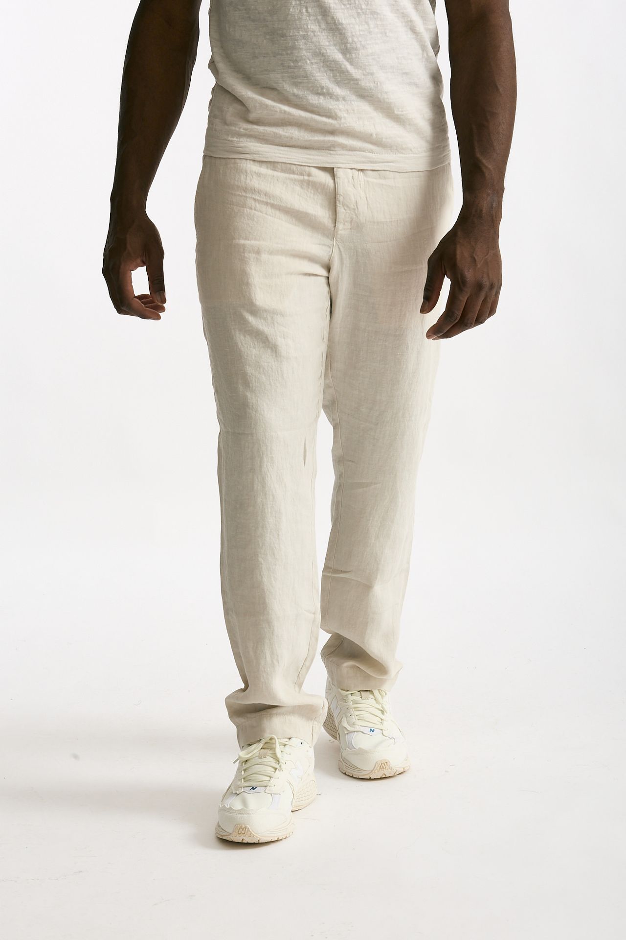 Pantalone in lino beige uomo Transit uomo - 2