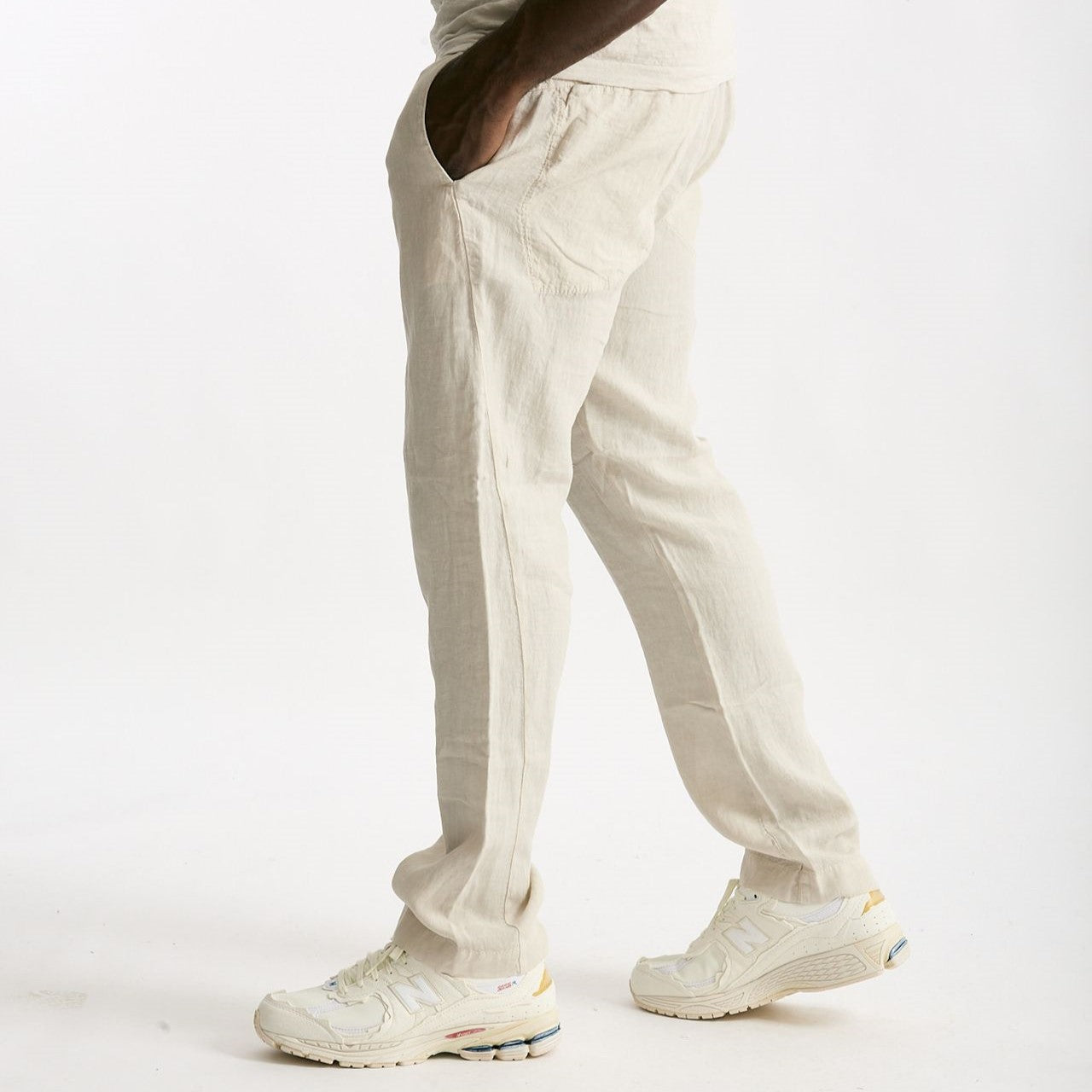 Pantalone in lino beige uomo Transit uomo - 8