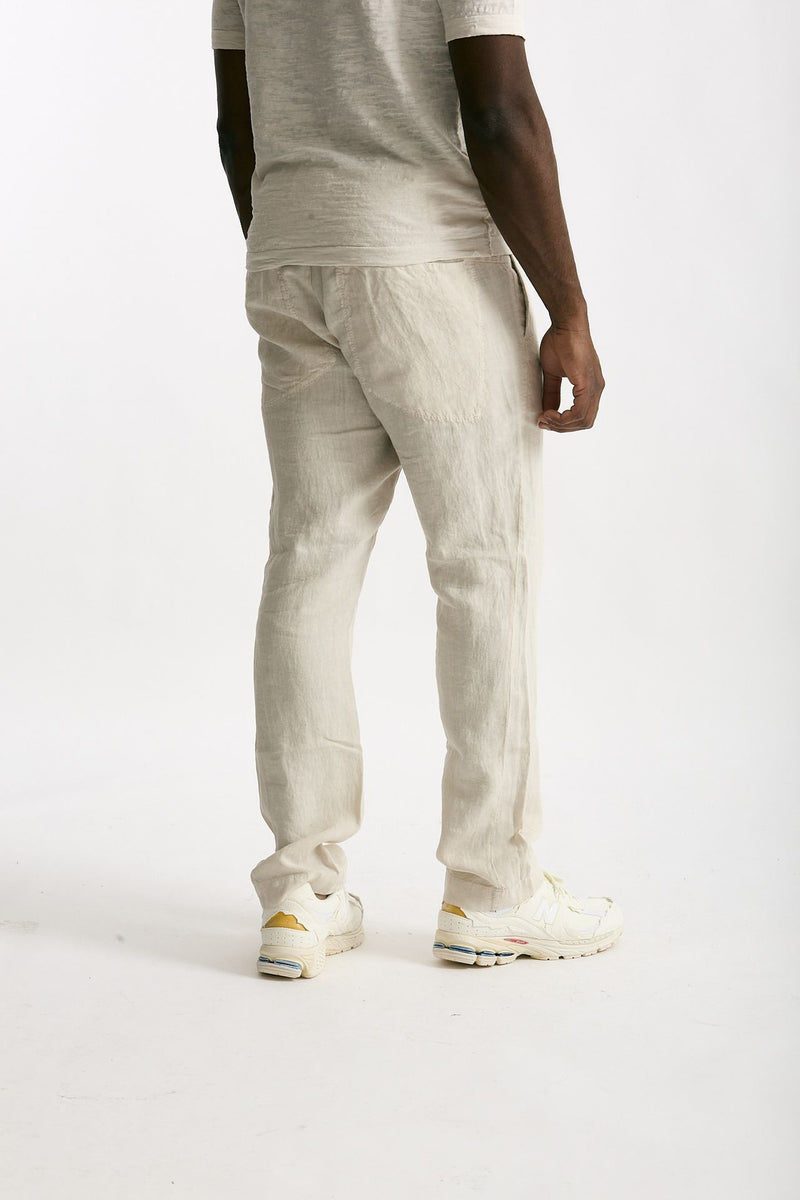 Pantalone in lino beige uomo Transit uomo - 3