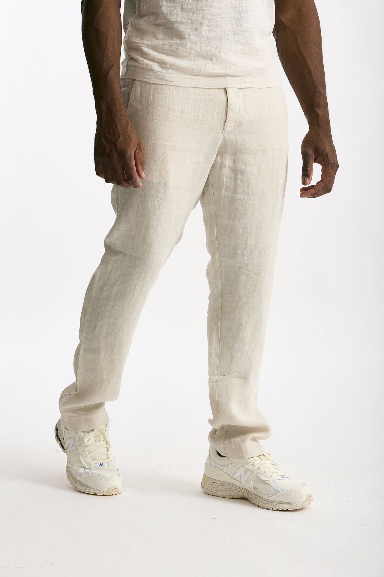 Pantalone in lino beige uomo Transit uomo - 4