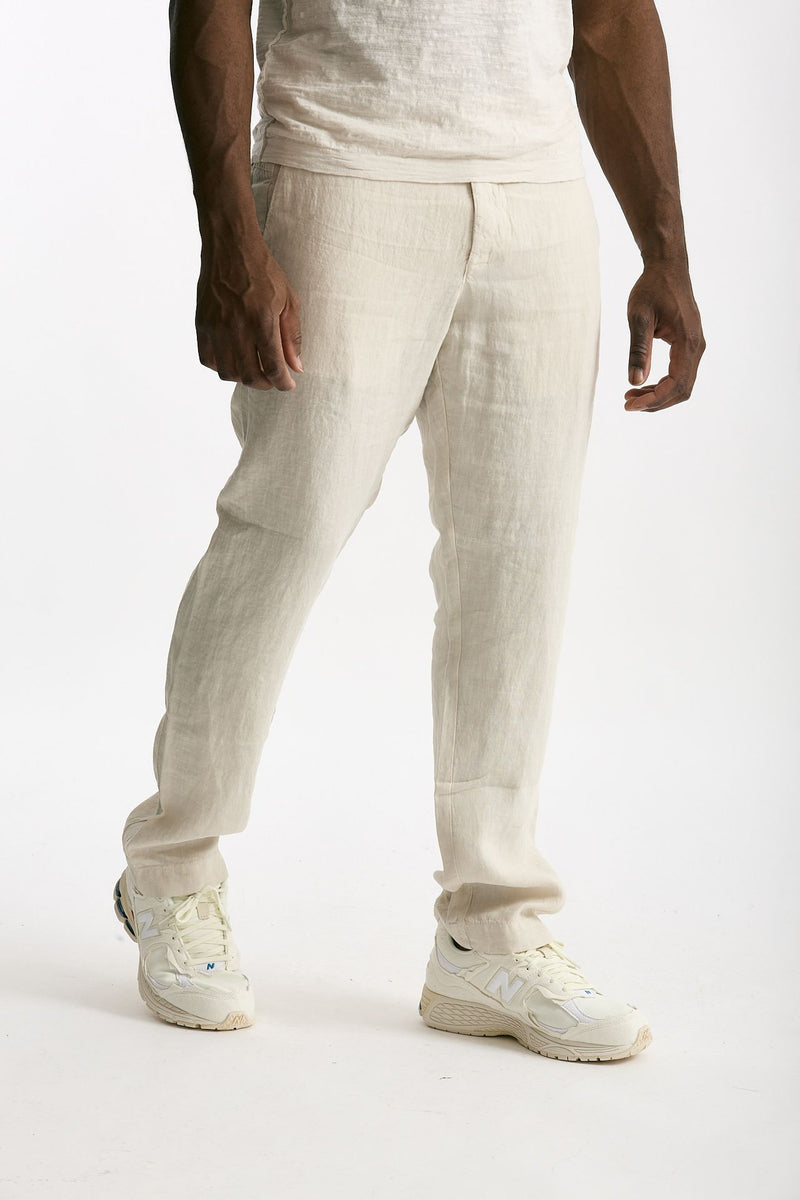 Pantalone in lino beige uomo Transit uomo - 4