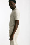 T shirt in cotone e lino beige uomo Transit uomo - 3