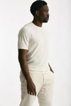 T shirt in cotone e lino beige uomo Transit uomo - 5