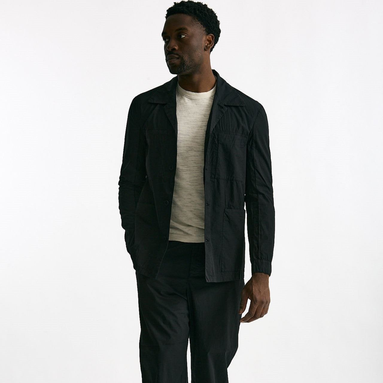 Giacca in cotone nero uomo Transit uomo - 10