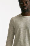 T shirt in cotone e lino beige uomo Transit uomo - 6