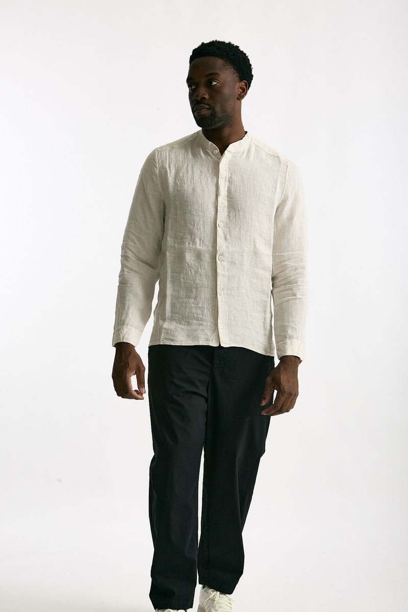 Camicia in lino beige uomo Transit uomo - 1