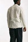 Camicia in lino beige uomo Transit uomo - 3