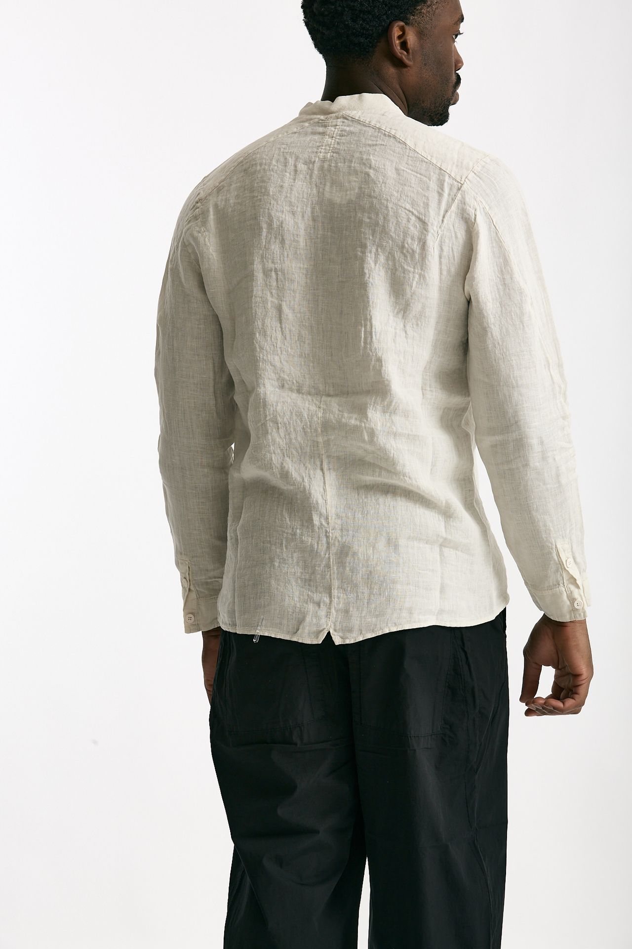 Camicia in lino beige uomo Transit uomo - 3