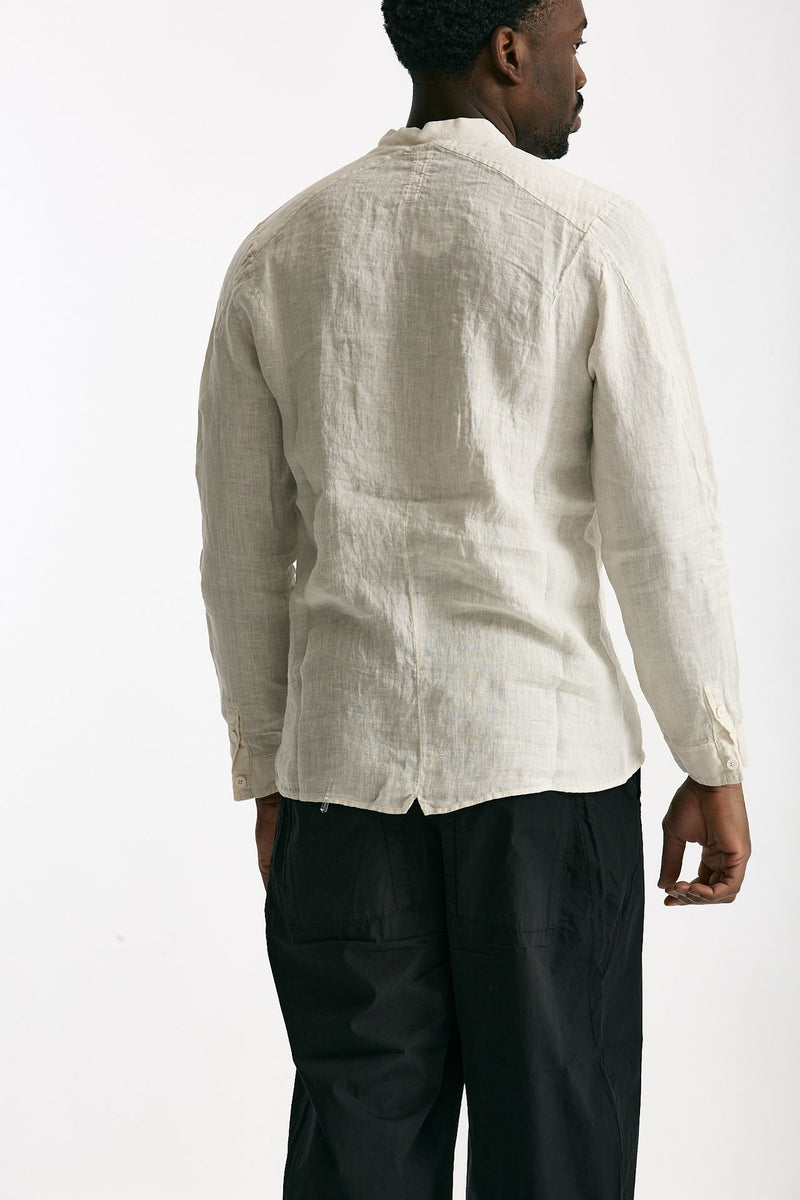 Camicia in lino beige uomo Transit uomo - 3