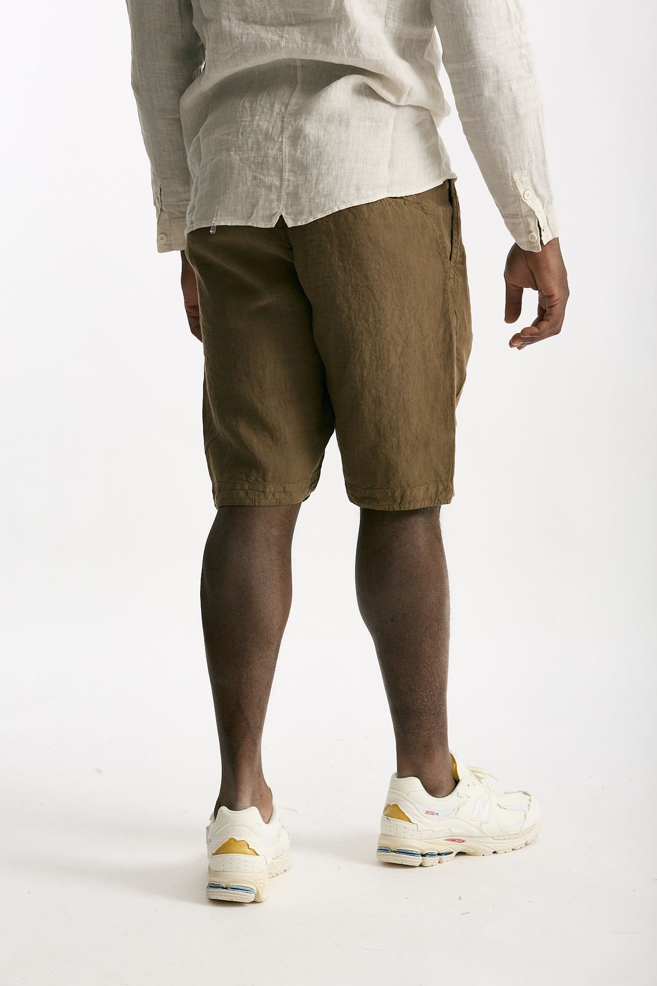 Bermuda in lino cammello uomo Transit uomo - 4