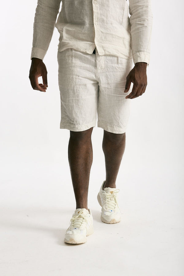 Bermuda in lino beige uomo Transit uomo
