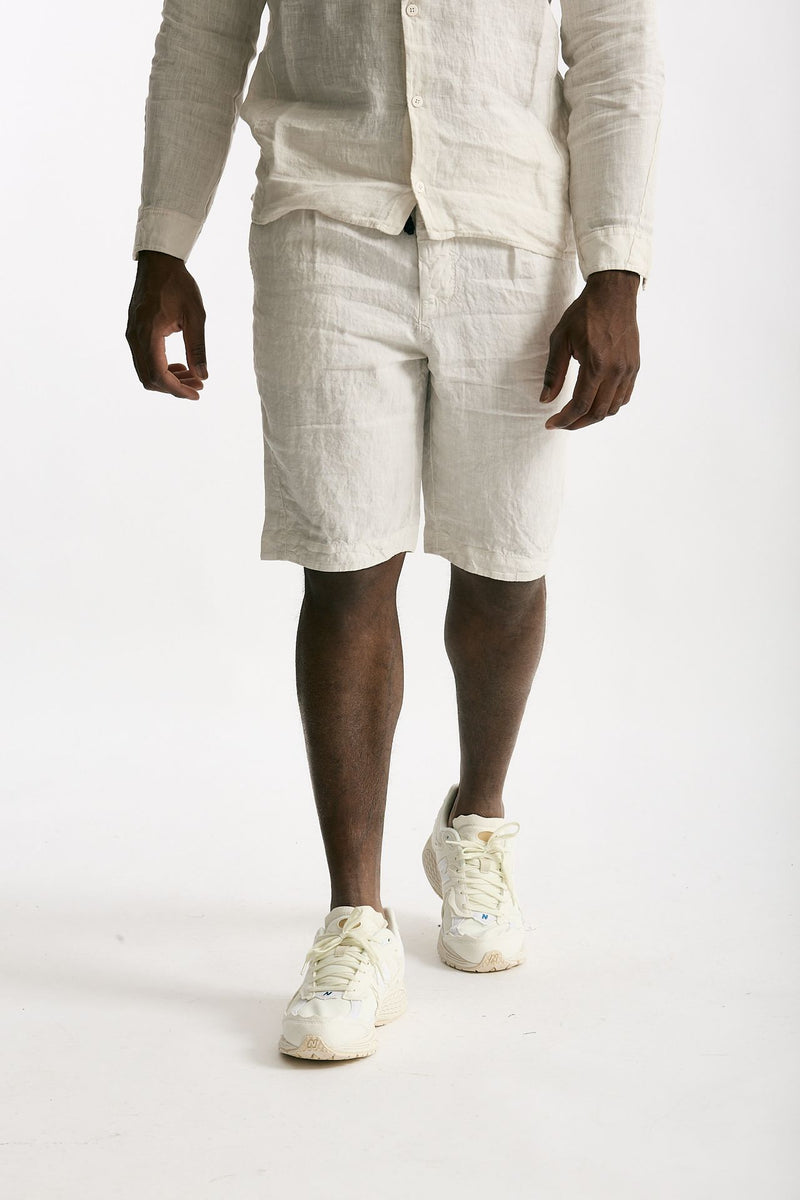 Bermuda in lino beige uomo Transit uomo - 1