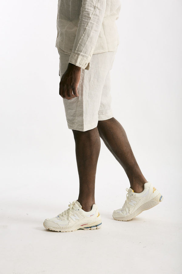 Bermuda in lino beige uomo Transit uomo