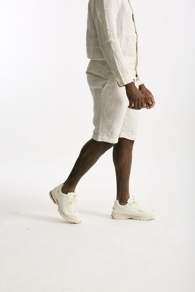 Bermuda in lino beige uomo Transit uomo - 4