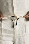 Bermuda in lino beige uomo Transit uomo - 5