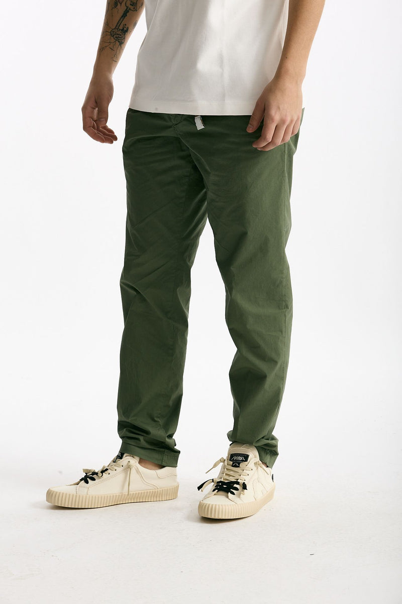 Pantalone in cotone stretch verde uomo White sand - 4