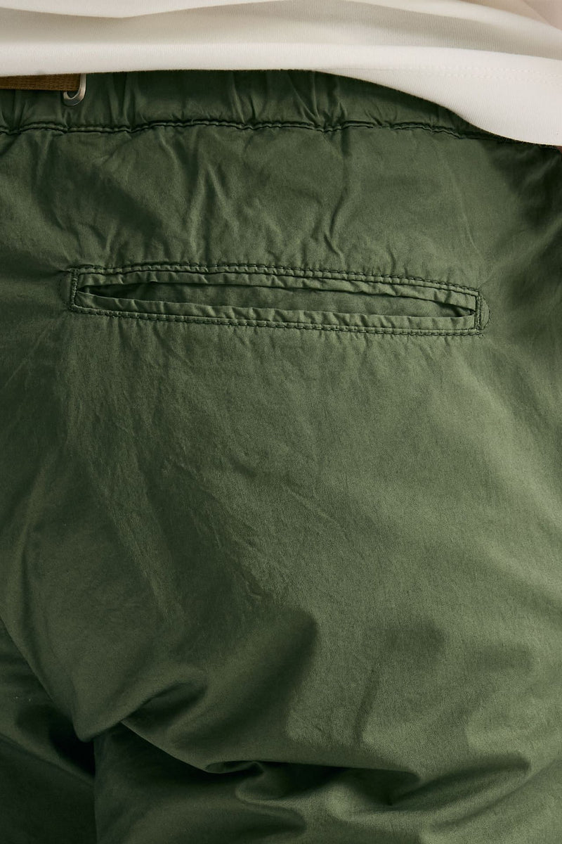 Pantalone in cotone stretch verde uomo White sand - 7