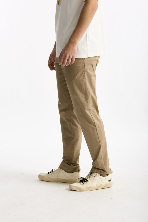 Pantalone in cotone stretch cammello uomo White sand
