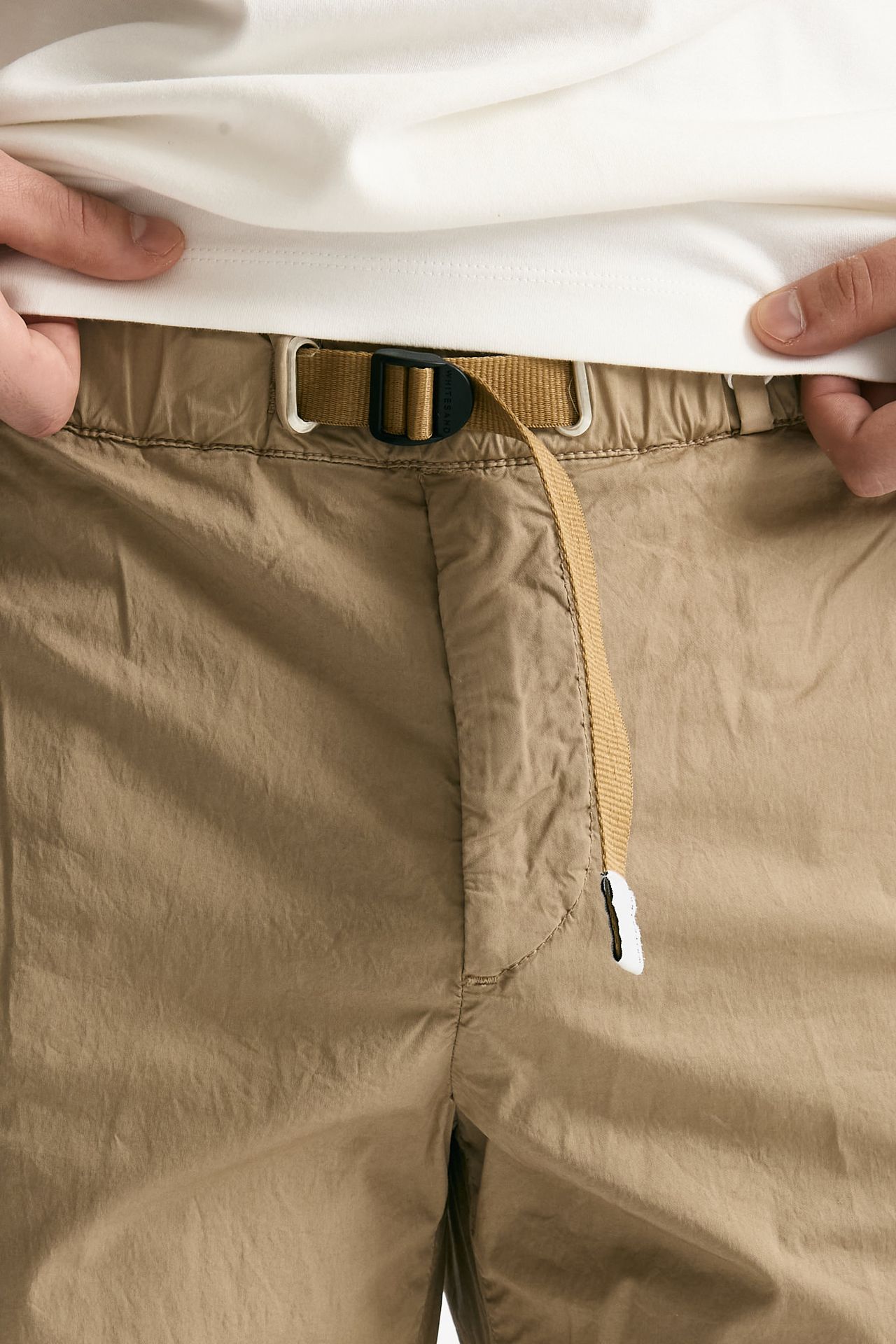 Pantalone in cotone stretch cammello uomo White sand - 6