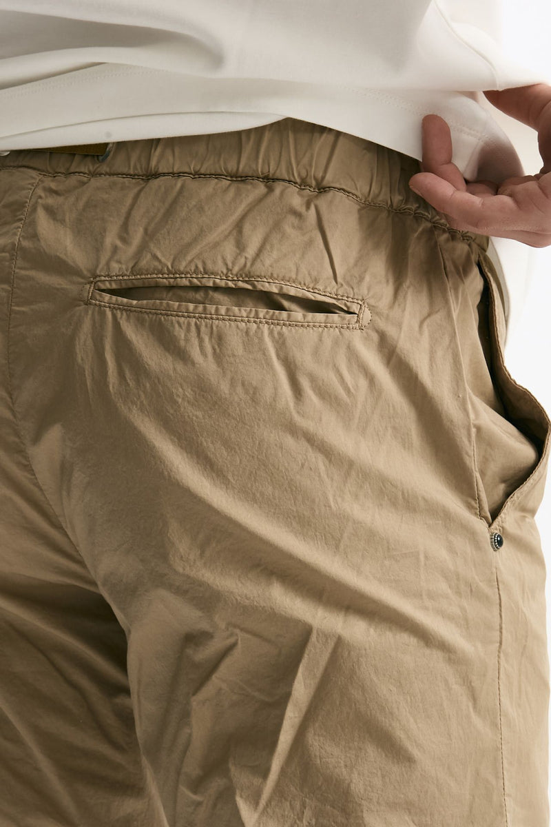 Pantalone in cotone stretch cammello uomo White sand - 7