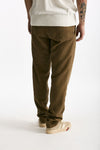 Pantalone in lyocell lino e cotone cammello uomo White sand - 3