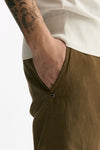 Pantalone in lyocell lino e cotone cammello uomo White sand - 5