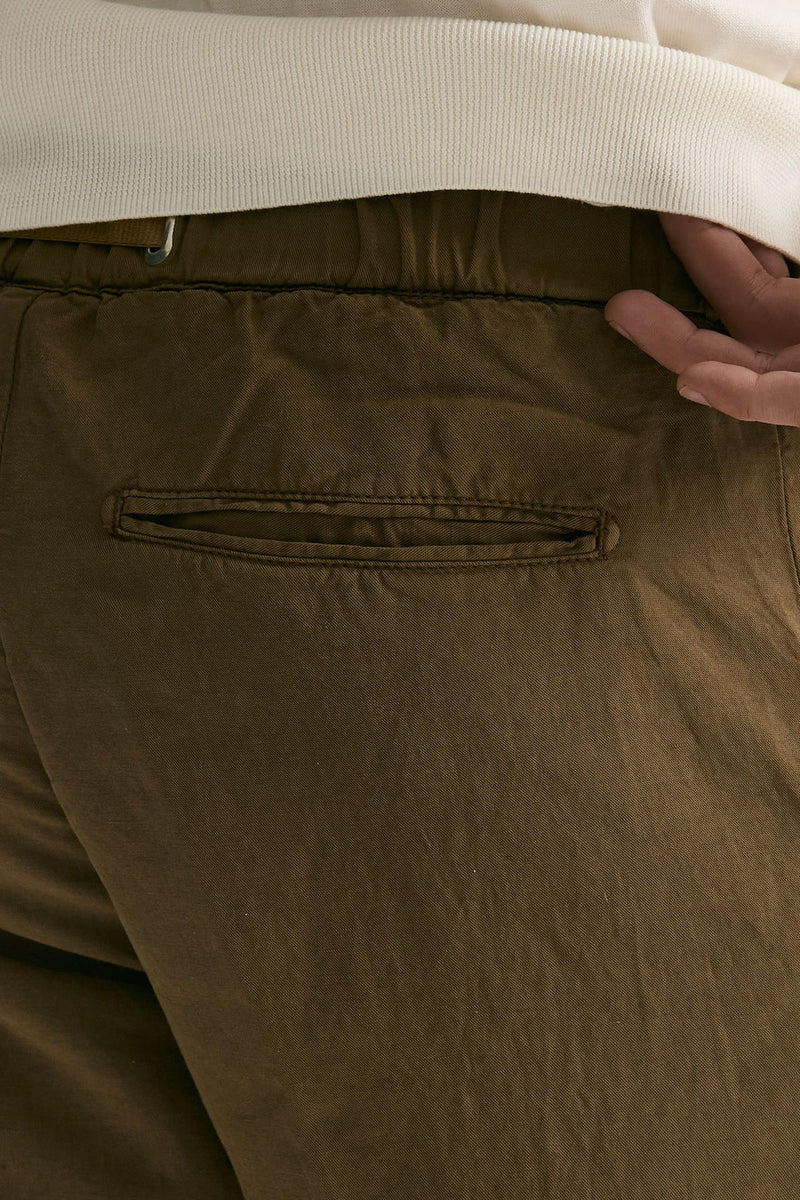 Pantalone in lyocell lino e cotone cammello uomo White sand - 7