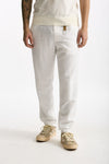 Pantalone in lyocell lino e cotone bianco uomo White sand - 1