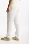 Pantalone in lyocell lino e cotone bianco uomo White sand - 3
