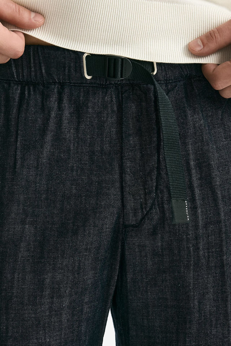 Pantalone in cotone fermo chambray blu uomo White sand - 6
