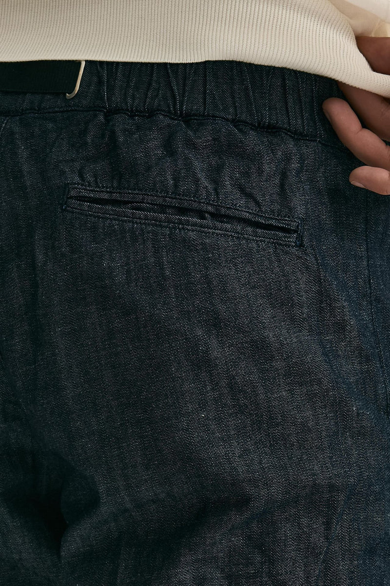 Pantalone in cotone fermo chambray blu uomo White sand - 7