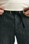 Pantalone in cotone fermo chambray grigio uomo White sand - 6