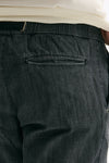 Pantalone in cotone fermo chambray grigio uomo White sand - 7