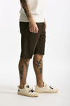 Bermuda in cotone e lino stretch marrone uomo White sand - 3