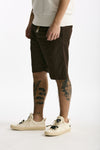 Bermuda in cotone e lino stretch marrone uomo White sand - 1