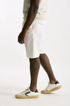 Bermuda in cotone e lino stretch bianco uomo White sand - 1