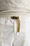 Bermuda in cotone e lino stretch bianco uomo White sand - 5