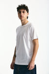 T-shirt in cotone e modale bianco uomo Woc - 4