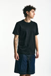 T-shirt in cotone e modale nero uomo Woc - 1
